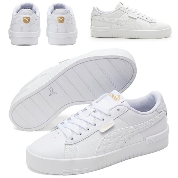 Puma - Women's Jada Dboss Sneakers Shoes 391738-01 | White & Gold | Size 10 - Picture 1 of 13